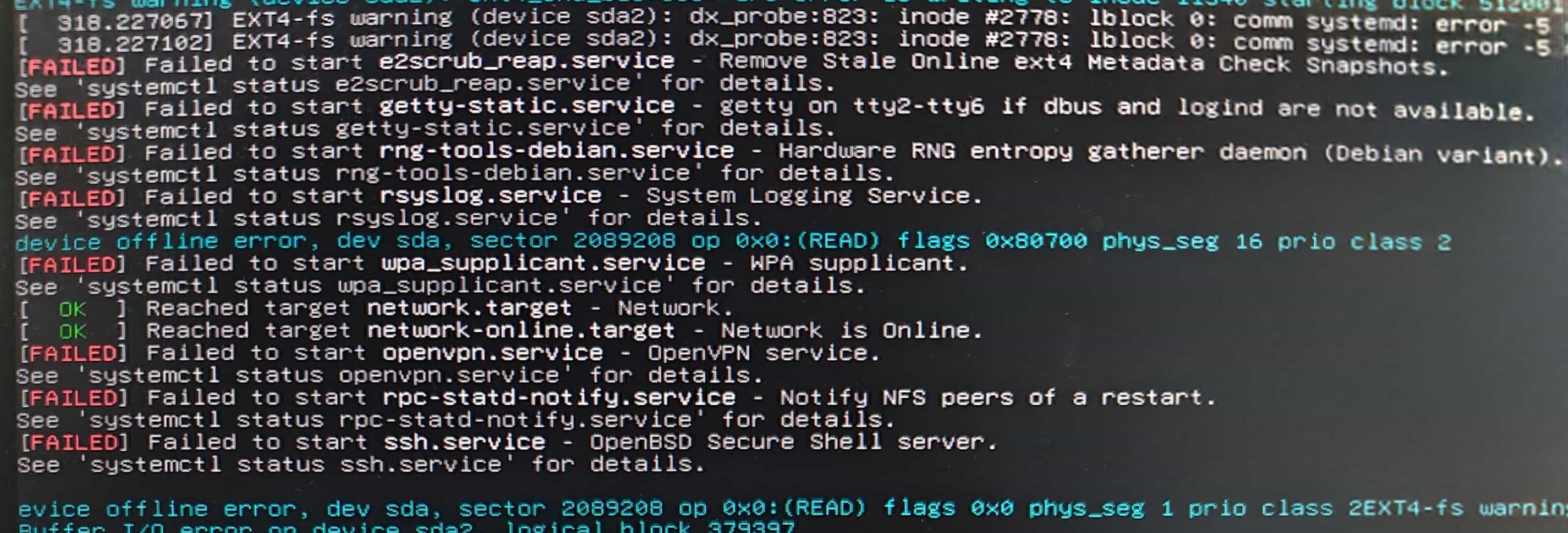 启动失败 启动失败
